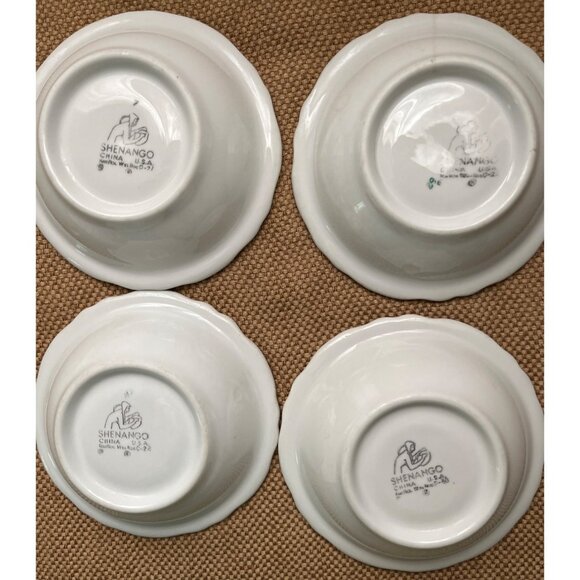 Shenango Berry Bowls & Bread Plates Set 8 Vtg Cottage Farmhouse Restaurant Ware - Picture 13 of 13
